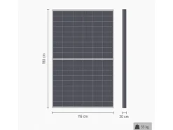 Balkonkraftwerk 600 W / 800 W (2x 410 W Solarpanel) Premium*Absaar Outlet