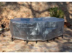 Acamp Schutzhüllen|Abdeckhülle für Sitzgruppe oval ca. 230 cm x 135 cm x 70cm