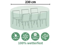 Acamp Schutzhüllen|Abdeckhülle für Sitzgruppe oval ca. 230 cm x 135 cm x 70cm