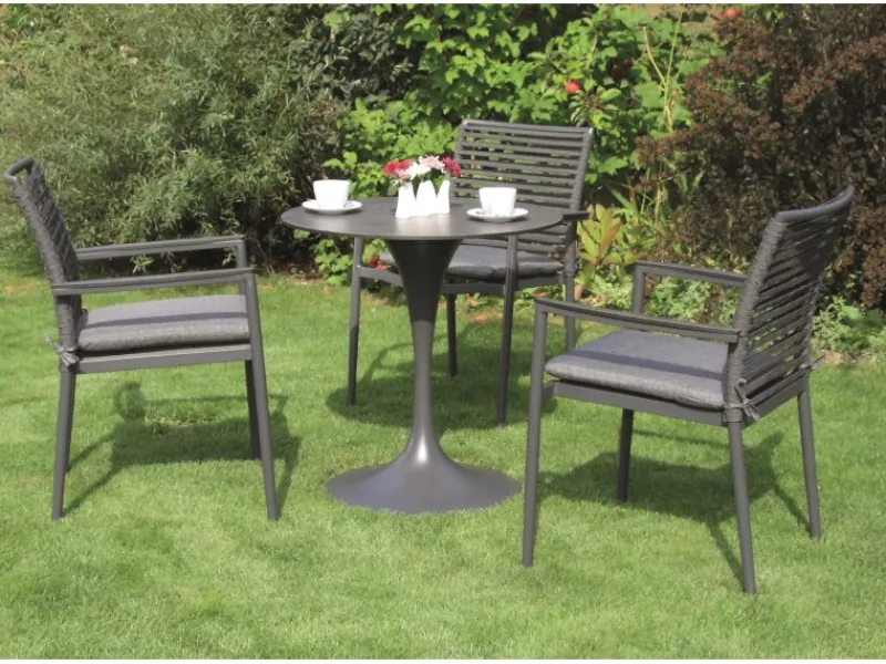 Klapptisch Rund Anthrazit 70 cm x 70 cm*Acamp Discount