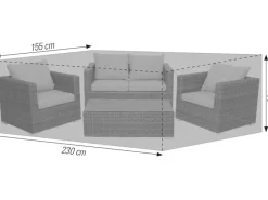 Premium-Schutzhülle große Loungegruppen 220 cm x 84 cm x 65 cm Grau*Acamp Hot