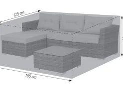 Premium-Schutzhülle kleine Loungegruppen 185 cm x 125 cm x 85 cm Grau*Acamp New