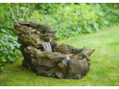 Acqua Arte Wasserspiel Aspen Mini-Wasserfall mit LED Beleuchtung H 50 x 50 x 105*Ubbink Outlet