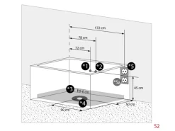 Whirlpool Pool Badewanne Wanne W83-C 90x180*AcquaVapore