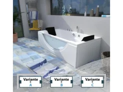 Whirlpool Pool Badewanne Eckwanne Wanne W81H-A 90x180*AcquaVapore New