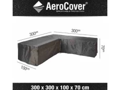 Aerocover Schutzhüllen|Lounge-Gartenmöbel|Schutzhülle für Eck-Lounge 300 cm x 300 cm Anthrazit
