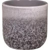 Keramik-Übertopf Vulcano Dunkelgrau und Weiß strukturiert Ø 17 cm*A.H.G. Hot