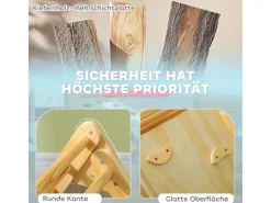 AIYAPLAY Fitnessgeräte|2 in 1 Klettergerüst Set mit Rutsche Indoor Kletterdreieck für Kinder