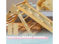 AIYAPLAY Fitnessgeräte|2 in 1 Klettergerüst Set mit Rutsche Indoor Kletterdreieck für Kinder