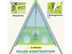 3 in 1 Schaukelgestell Outdoor Schaukelgerüst mit 2 Schaukeln*AIYAPLAY Online