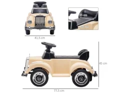 Rutschauto mit Kippschutz für 18-48 Monaten 77,5 x 41,5 x 45 cm Beige*AIYAPLAY Discount