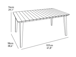 Lima Tisch Cappuccino Wetterfest Garten-Esstisch Outdoor Gartentisch Gartenmöbel*Allibert Discount