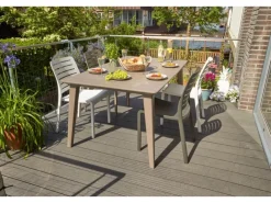 Lima Tisch Cappuccino Wetterfest Garten-Esstisch Outdoor Gartentisch Gartenmöbel*Allibert Discount