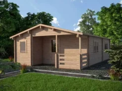 Gartenhaus Almeri 630 cm x 917 cm Satteldach Braun*Alpholz