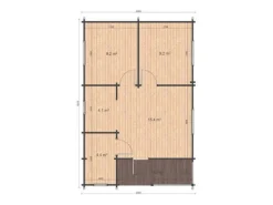 Gartenhaus Almeri 630 cm x 917 cm Satteldach Braun*Alpholz