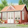 Gartenhaus CLOCKHOUSE-28 Satteldach Imprägniert 400 cm x 296 cm*Alpholz Sale