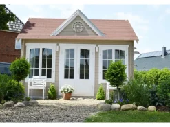 Gartenhaus CLOCKHOUSE-28 Satteldach Imprägniert 400 cm x 296 cm*Alpholz Sale