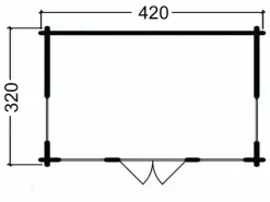 Gartenhaus CLOCKHOUSE-28 Satteldach Imprägniert 400 cm x 296 cm*Alpholz Sale