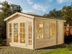 Kinder Alpholz Kinder-Gartengeräte|Gartenhaus Kim-40 Satteldach 340 cm x 460 cm belassen