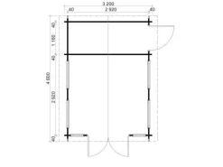 Kinder Alpholz Kinder-Gartengeräte|Gartenhaus Kim-40 Satteldach 340 cm x 460 cm belassen