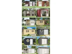 Gartenhaus Maria Twin Pultdach Unbehandelt 578 cm x 224 cm*Alpholz Sale