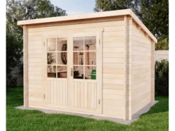 Kinder Alpholz Kinder-Gartengeräte|Gartenhaus Maria-28 Natur 300 cm x 250 cm