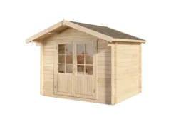 Kinder Alpholz Kinder-Gartengeräte|Holz-Gartenhaus Roger-34 Natur 300 cm x 300 cm Imprägniert