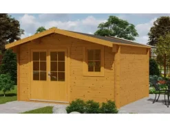 Kinder Alpholz Kinder-Gartengeräte|Holz-Gartenhaus Roger-34 Natur 400 cm x 300 cm Imprägniert