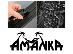 AMANKA Bierzeltgarnituren|Bierbank 2er-Set Kunststoff 183 x 30 x 43 cm - Schwarz