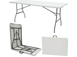 AMANKA Bierzeltgarnituren|Bierzeltgarnitur für 8 Personen 180 x 70 x 74 cm - Weiß