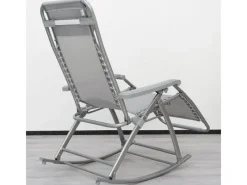 AMANKA Sonnenliegen|Campingliege 178 x 70 x 96 cm bis 100 kg Belastbar Grau