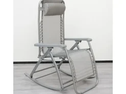 AMANKA Sonnenliegen|Campingliege 178 x 70 x 96 cm bis 100 kg Belastbar Grau