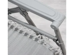 AMANKA Sonnenliegen|Campingliege 178 x 70 x 96 cm bis 100 kg Belastbar Grau