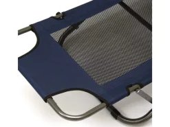 AMANKA Sonnenliegen|Campingliege 153 x 60 x 43 cm bis 100 kg Belastbar mit Nackenstütze Blau