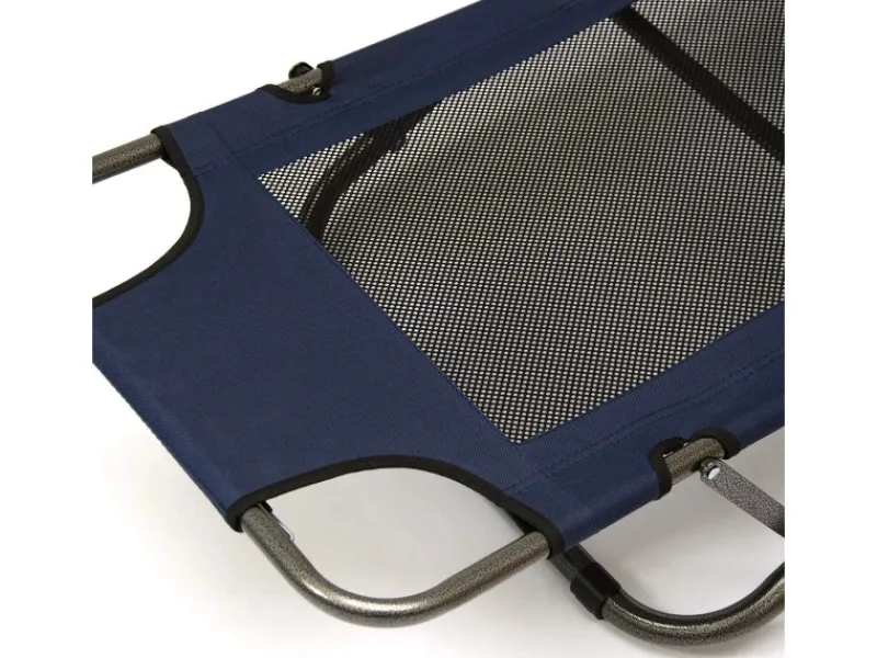 AMANKA Sonnenliegen|Campingliege 153 x 60 x 43 cm bis 100 kg Belastbar mit Nackenstütze Blau