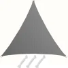HDPE Sonnensegel - 3 x 3 x 3 m Dreieck Grau*AMANKA