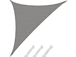 AMANKA Sonnensegel|HDPE Sonnensegel - 4,2 x 4,2 x 6 m Dreieck Grau