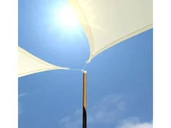 HDPE Sonnensegel - 4 x 6m Rechteckig Beige*AMANKA