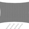HDPE Sonnensegel - 3 x 2 m Rechteckig Grau*AMANKA Outlet