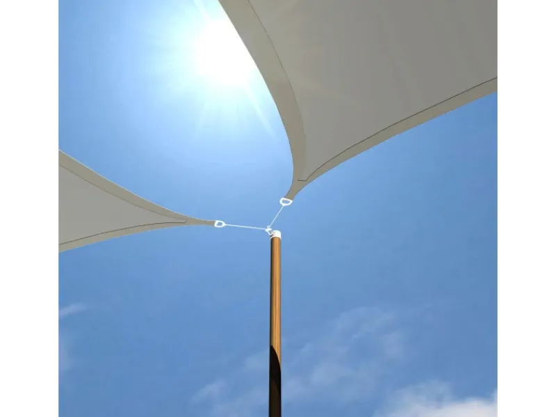 HDPE Sonnensegel - 3 x 2 m Rechteckig Grau*AMANKA Outlet