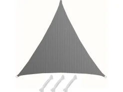 AMANKA Sonnensegel|HDPE Sonnensegel - 6 x 6 x 6 m Dreieck Grau