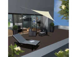 HDPE Sonnensegel - 3 x 3 x 3 m Dreieck Beige*AMANKA Best