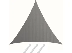 HDPE Sonnensegel - 5 x 5 x 5 m Dreieck Grau*AMANKA Hot