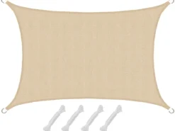 HDPE Sonnensegel - 3 x 2m Rechteckig Beige*AMANKA Sale