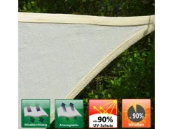 HDPE Sonnensegel Wasserdurchlässig - 8 x 8 x 8 m Dreieckig*AMANKA Clearance