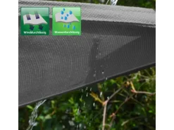 HDPE Sonnensegel Wasserdurchlässig - 5 x 3 m Rechteckig Grau*AMANKA Online