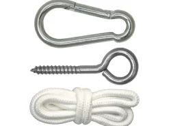 Hängematten Befestigung mit Karabiner Schraube & Seil bis 160 kg*AMANKA