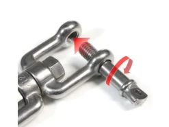 AMANKA Sonnenschirme|Hängesessel Drehwirbel 10 x 125 mm bis 420 kg belastbar Silber