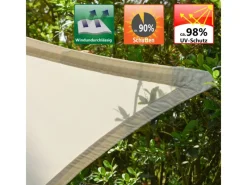 AMANKA Sonnensegel|Polyester Sonnensegel Wasserdicht - 6 x 5 m Rechteckig Beige