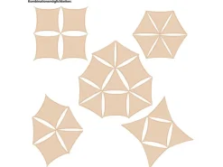 AMANKA Sonnensegel|Polyester Sonnensegel Wasserdicht - 6 x 5 m Rechteckig Beige